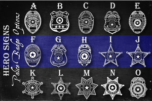 Police Officer Service Name Sign