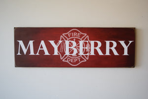 Firefighter Name Sign - Watermark Maltese Cross