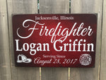 Firefighter Service Sign - Custom Firefighter Sign