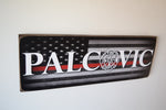 Firefighter Name Sign - Red Line Flag