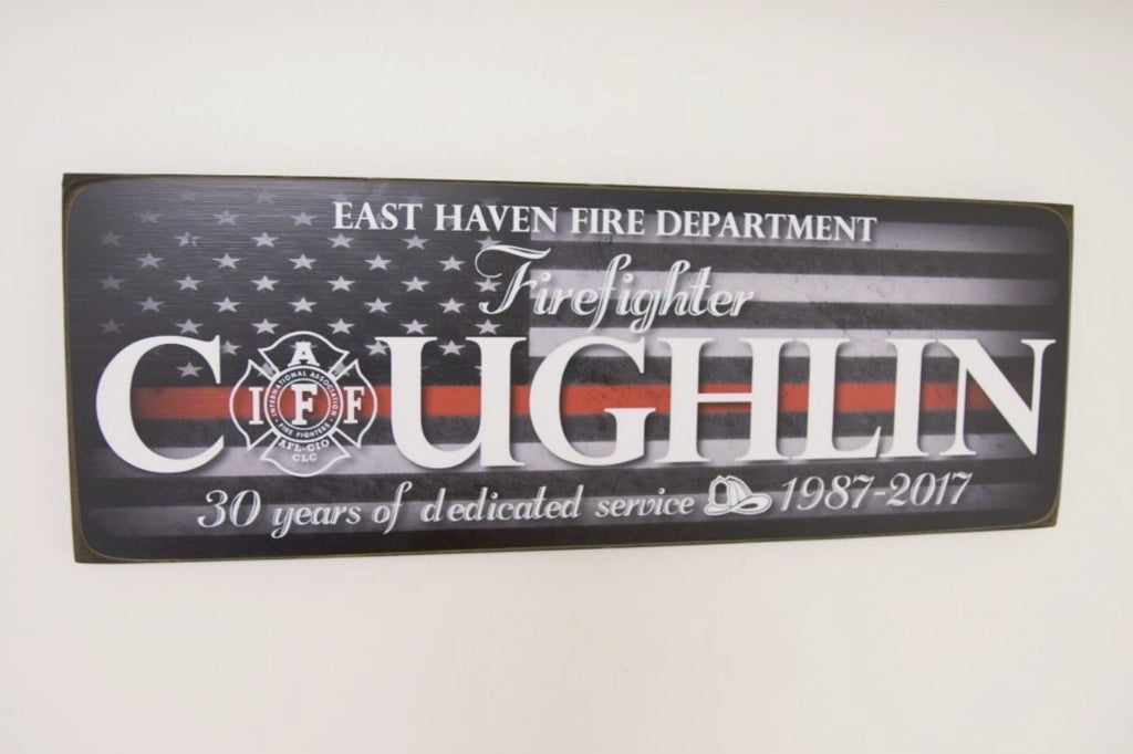 Firefighter Name Service Sign