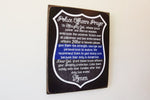Police Officer Prayer Sign