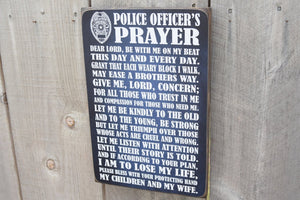 Police Officer Prayer Sign