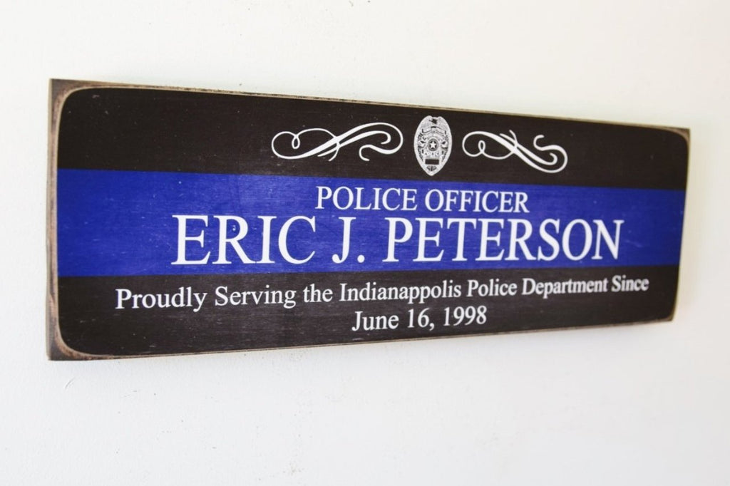 Police Officer Service Name Sign