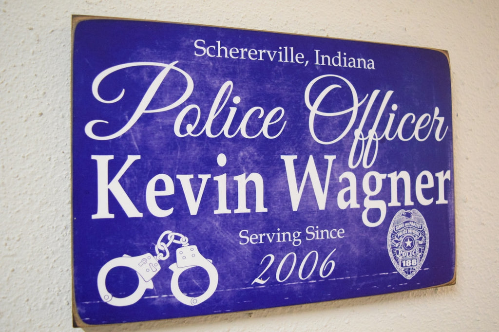 Police Officer Custom Service Sign
